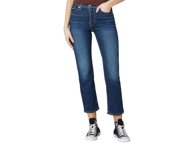 Levis Womens High-Rise Wedgie Straight Cropped Jeans - Indigo Here We go 30 Product Image