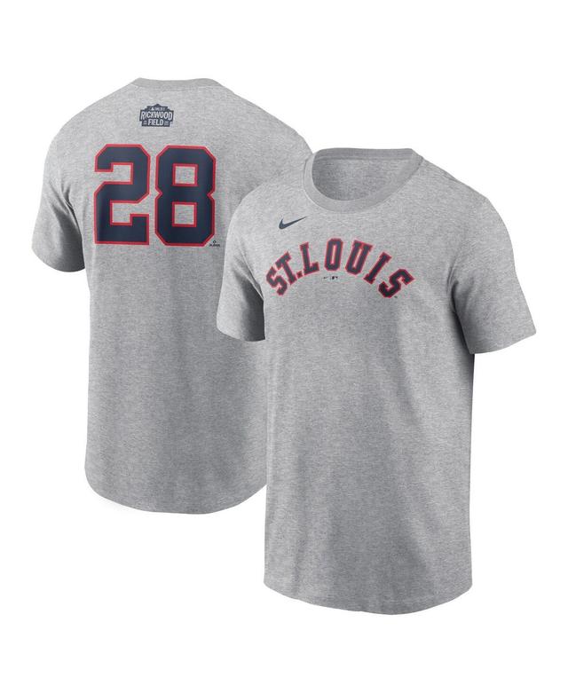 Nike Mens Nolan Arenado Gray St. Louis Cardinals 2024 Rickwood Classic Fuse Name Number T-Shirt Product Image