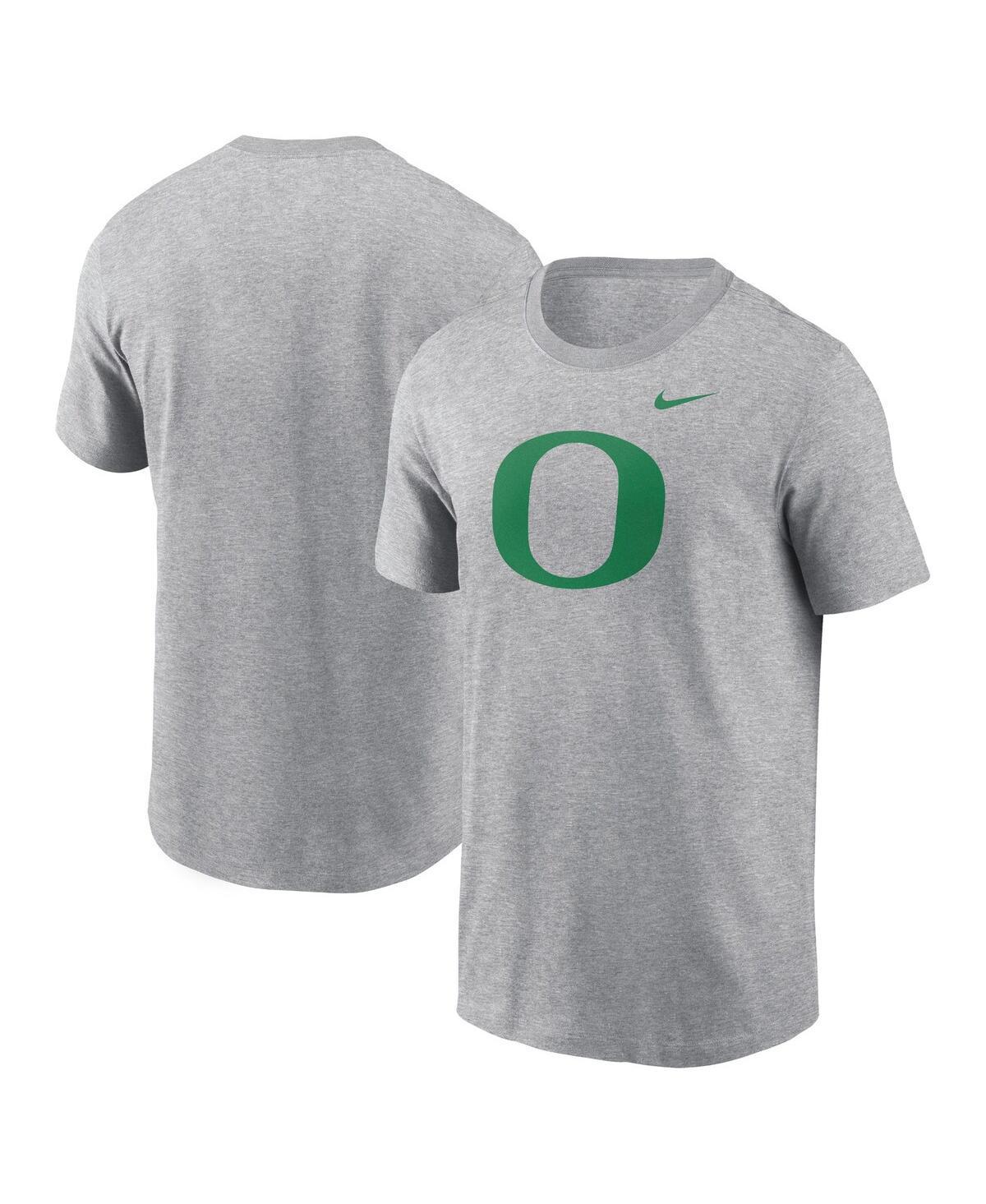 Nike Mens Heather Gray Oregon Ducks Primetime Evergreen Logo T-Shirt Product Image