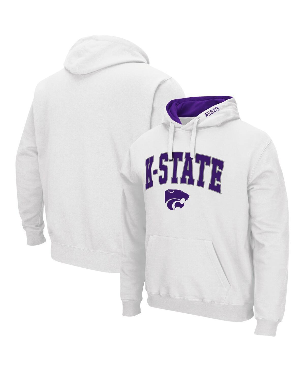 Mens White Kansas State Wildcats Arch Logo 3.0 Pullover Hoodie Product Image