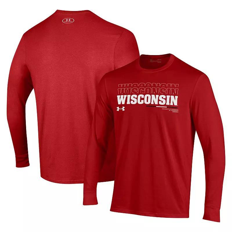 Mens Under Armour Wisconsin Badgers Sideline Long Sleeve T-Shirt Product Image