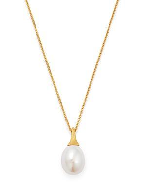 Womens Africa 18K Yellow Gold & 11MM-12MM Round Freshwater Pearl Pendant Necklace - Gold Product Image