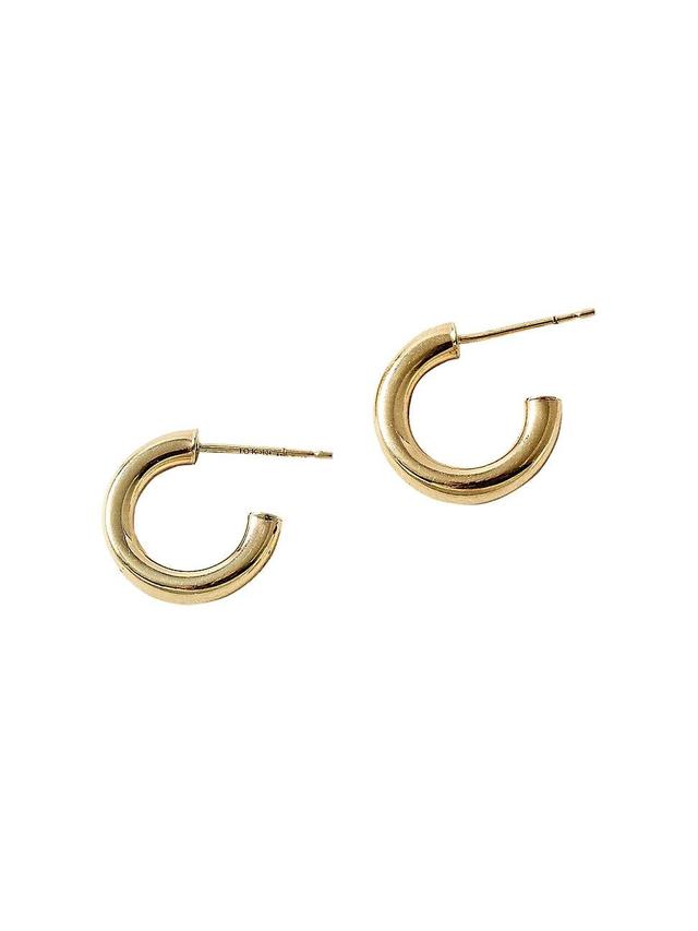 Womens Chubbie 10K Gold Huggie Hoop Earrings Product Image