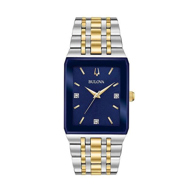 Bulova Mens Diamond Accent Two Tone Watch - 98D154 Product Image