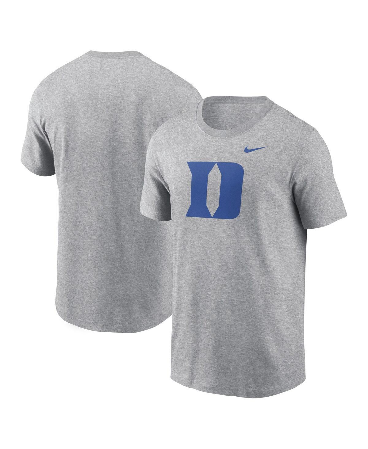 Mens Nike Heather Gray Duke Blue Devils Primetime Evergreen Logo T-Shirt Product Image