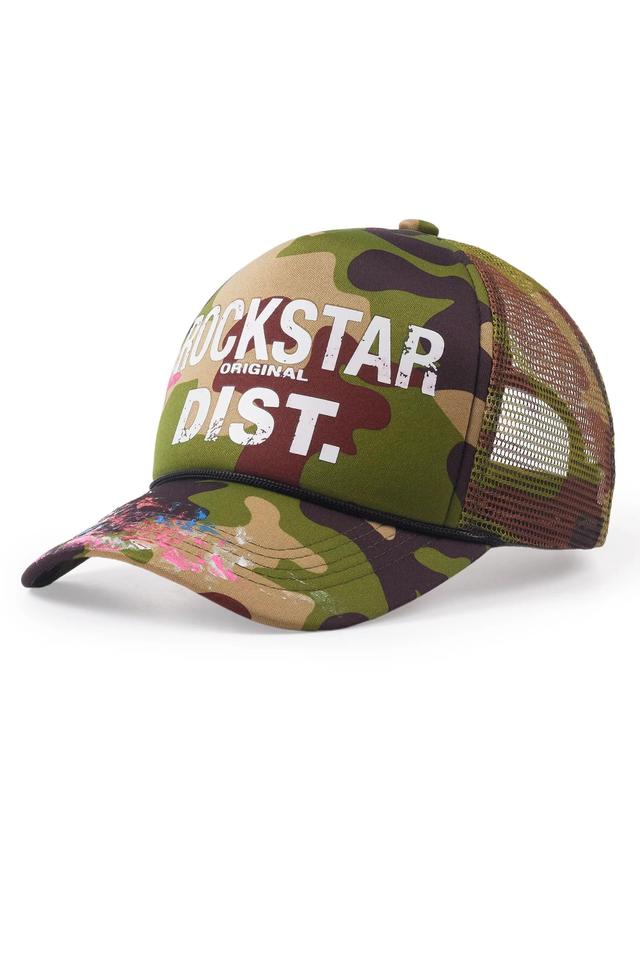 Yamal Green Camo Graphic Trucker Hat Male Product Image