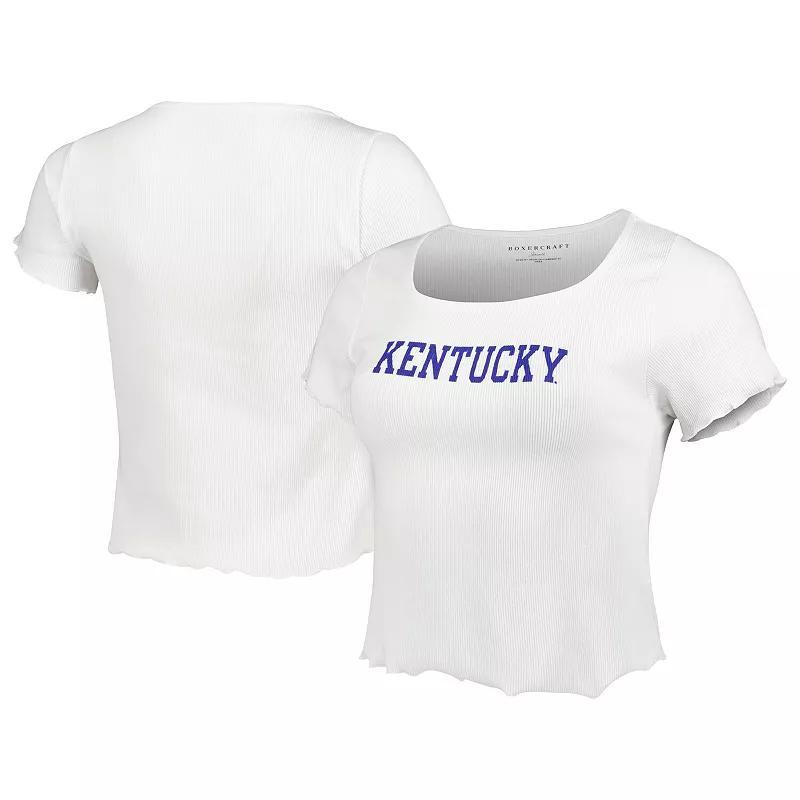 Womens Kentucky Wildcats Baby Rib Lettuce-Edge Trim T-Shirt Product Image