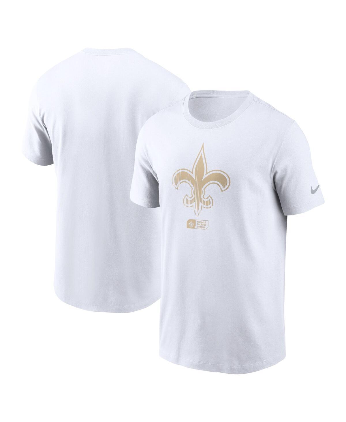 Nike Mens White New Orleans Saints Faded Essential T-Shirt Product Image