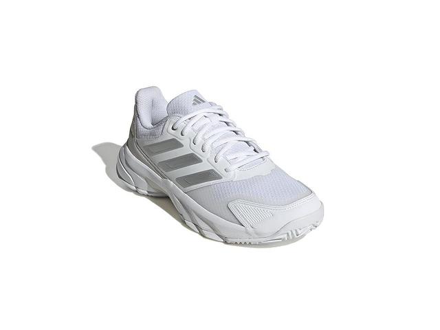 adidas Courtjam Control 3 Silver Metallic/Grey) Women's Tennis Shoes Product Image