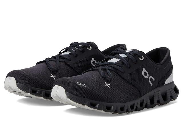 On Womens On Cloud X 3 - Womens Running Shoes Black/Black Product Image