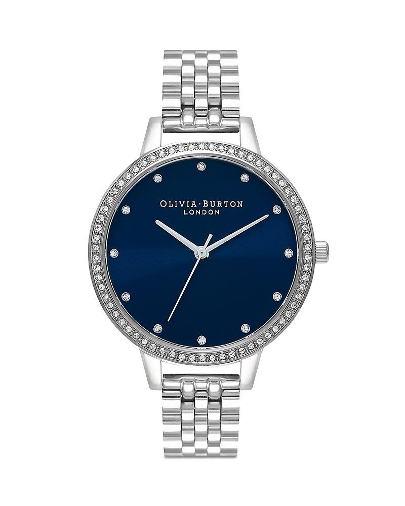 Olivia Burton Classic Sparkle Bezel Stainless Steel Bracelet Watch Product Image