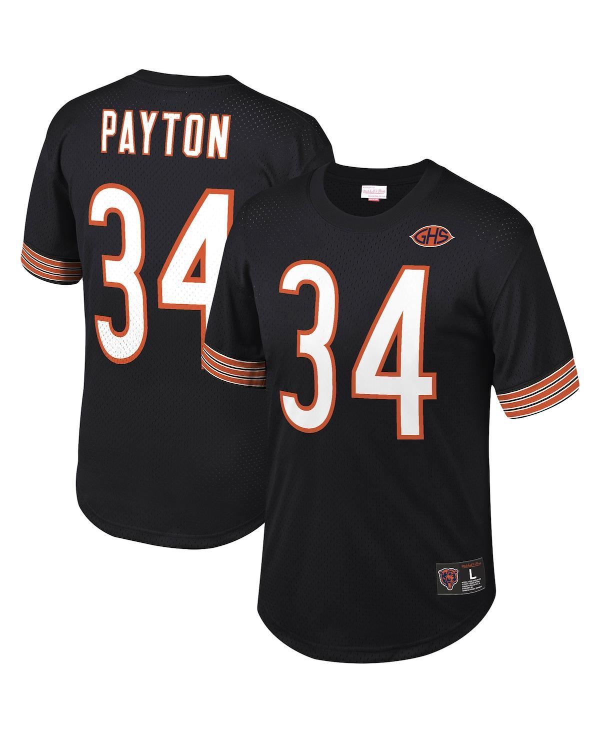 Mens Mitchell & Ness Walter Payton Black Chicago Bears Retired Player Name and Number Mesh Top Product Image