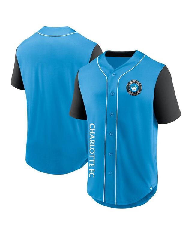 Fanatics Branded Mens Blue Charlotte Fc Balance Fashion Baseball Jersey - Eb/eb/bk/w Product Image