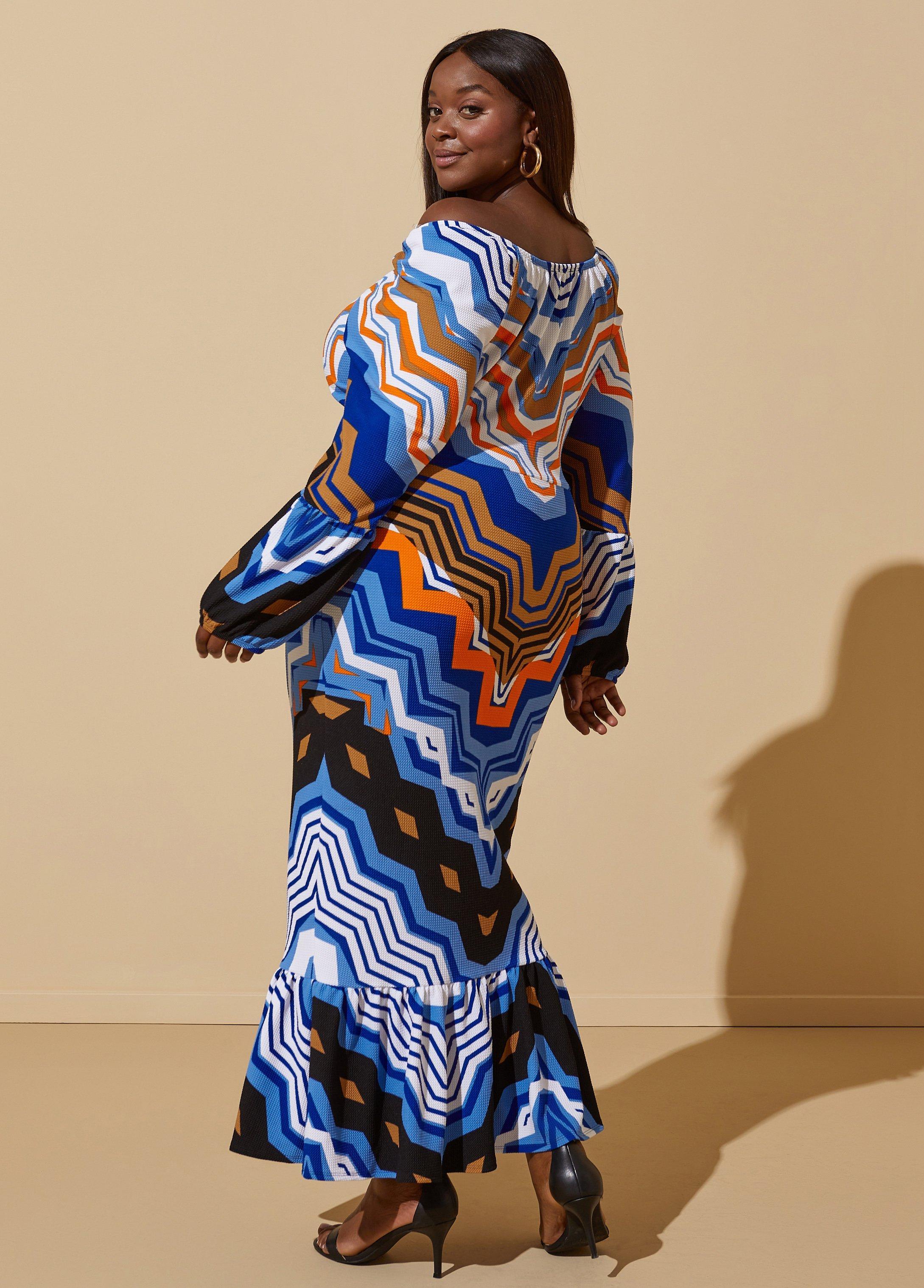 Textured Printed Maxi Dress Product Image