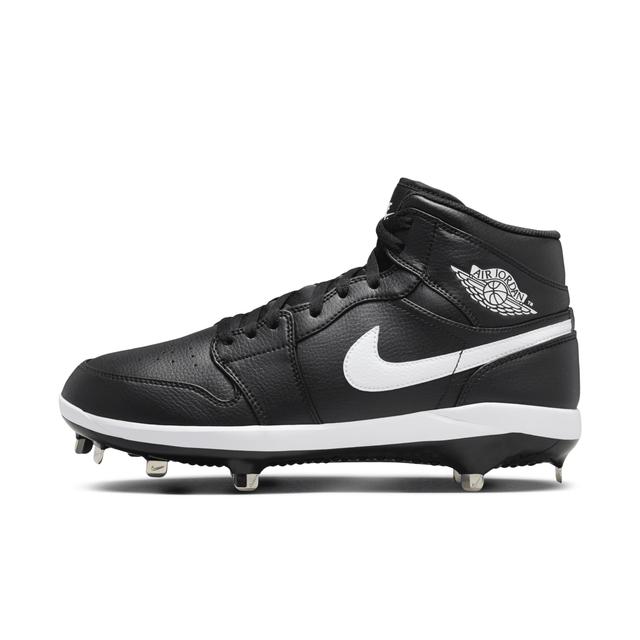 Jordan Mens Jordan Jordan Retro 1 Metal - Mens Baseball Shoes Black/White/White Product Image