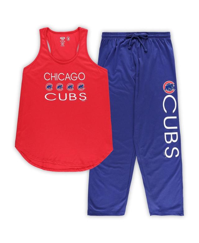 Womens Concepts Sport /Royal Chicago Cubs Plus Size Meter Tank Top & Pants Sleep Set Product Image