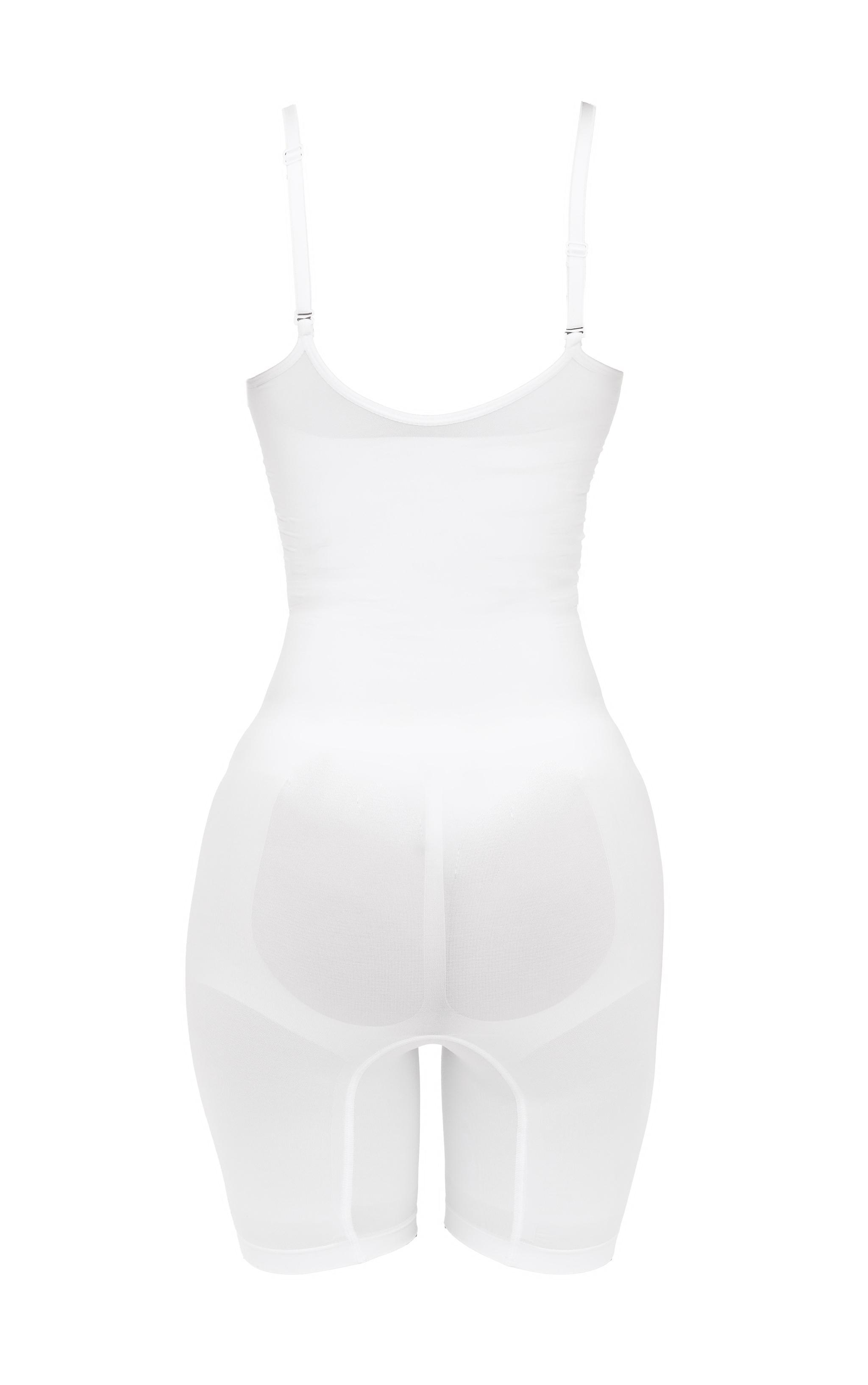 White Low Back Shapewear Bodysuit Product Image