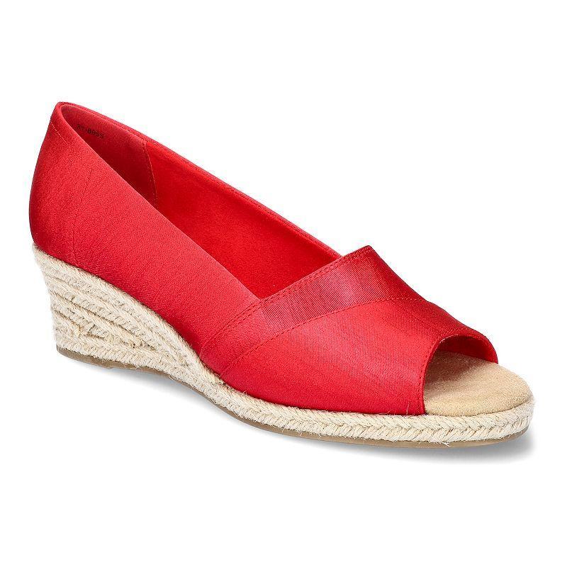 Easy Street Jasper Womens Wedge Sandals Red Product Image