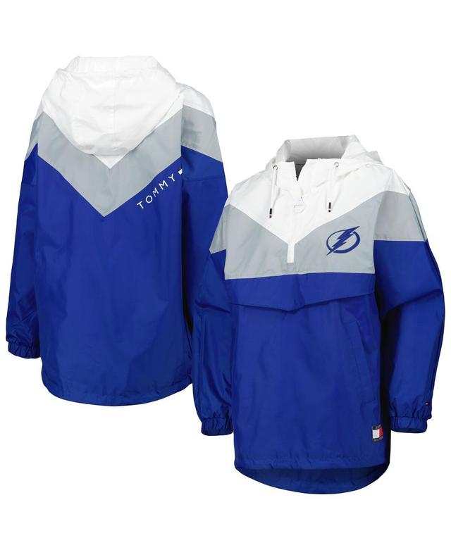 Womens Tommy Hilfiger Blue Tampa Bay Lightning Staci Half-Zip Windbreaker Jacket - Blue Product Image