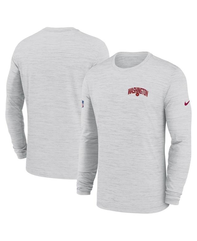 Mens Nike White Washington Football Team Velocity Athletic Stack Performance Long Sleeve T-shirt Product Image