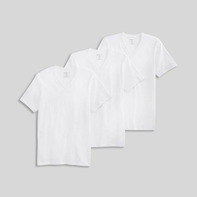 Jockey Generation Mens Stay New Cotton 3pk V-Neck Short Sleeve T-Shirt - White XXL Product Image