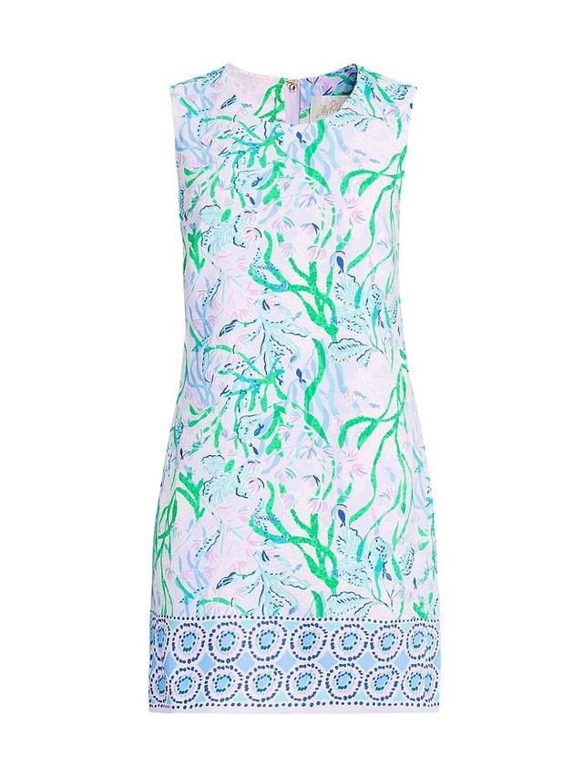 Womens Edita Floral Satin-Back Crepe Mini Shift Dress Product Image