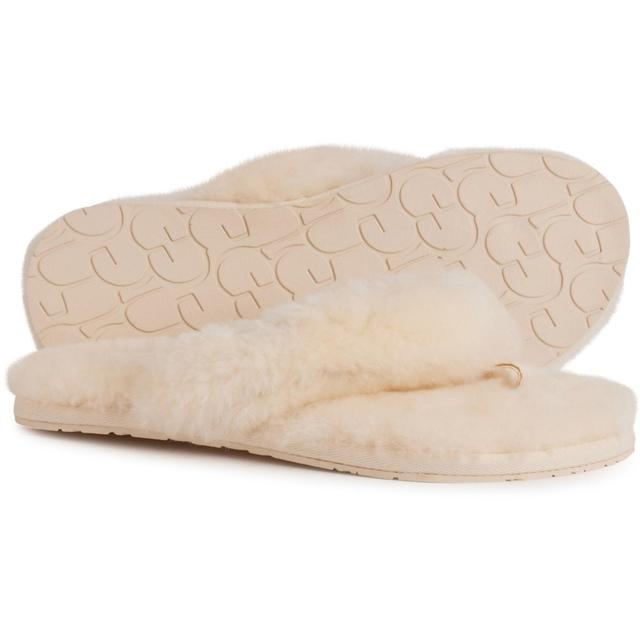 UGG® Australia Fluff Logo Flip-Flops - Sheepskin (For Women) Product Image