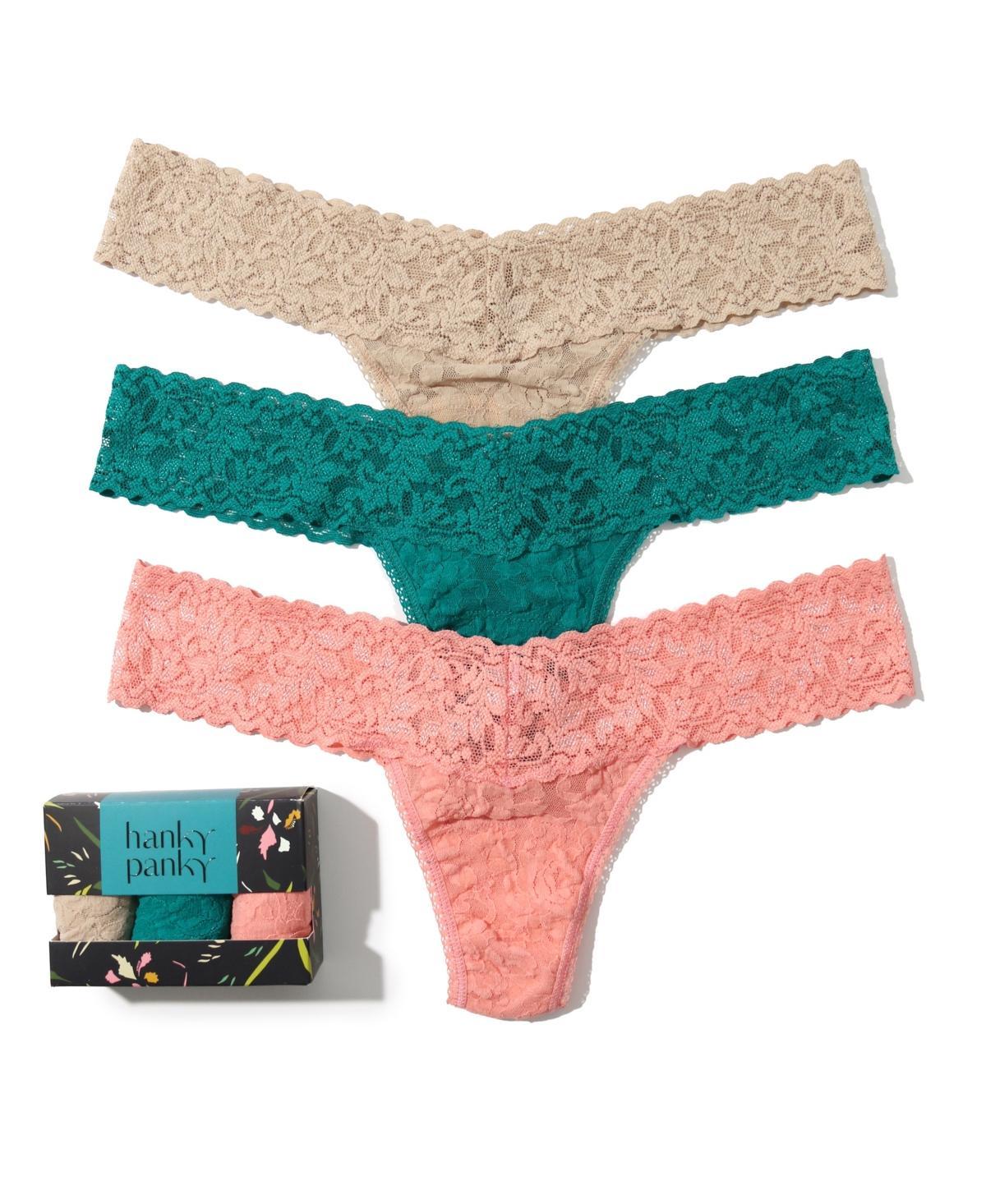 Hanky Panky Low-Rise Thongs, Set of 3 Product Image