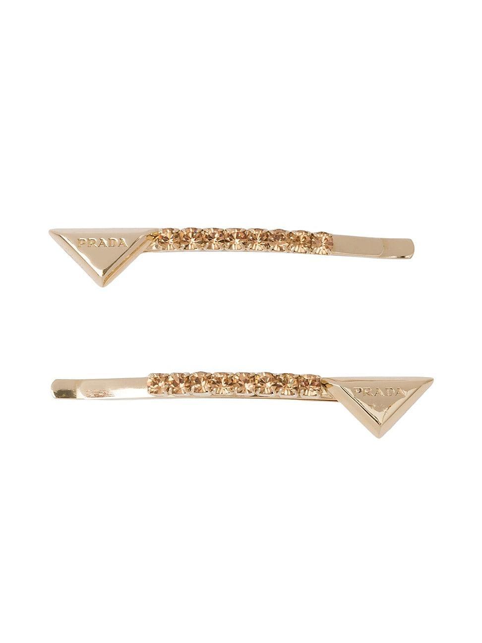 Womens Embellished Brass Hair Clip Product Image