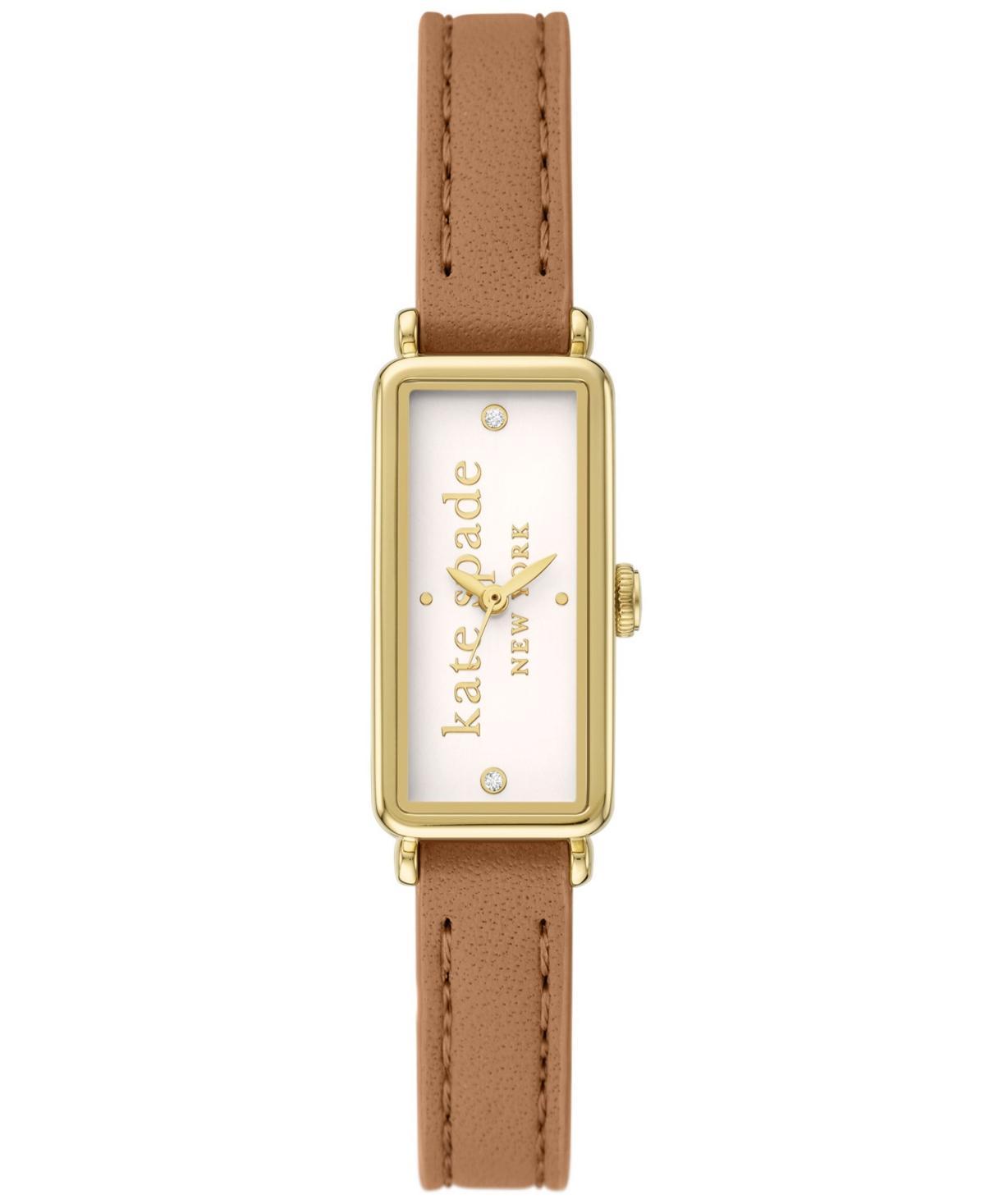 Kate Spade New York Womens Rosedale Brown Leather Watch 32mm - Brown Product Image