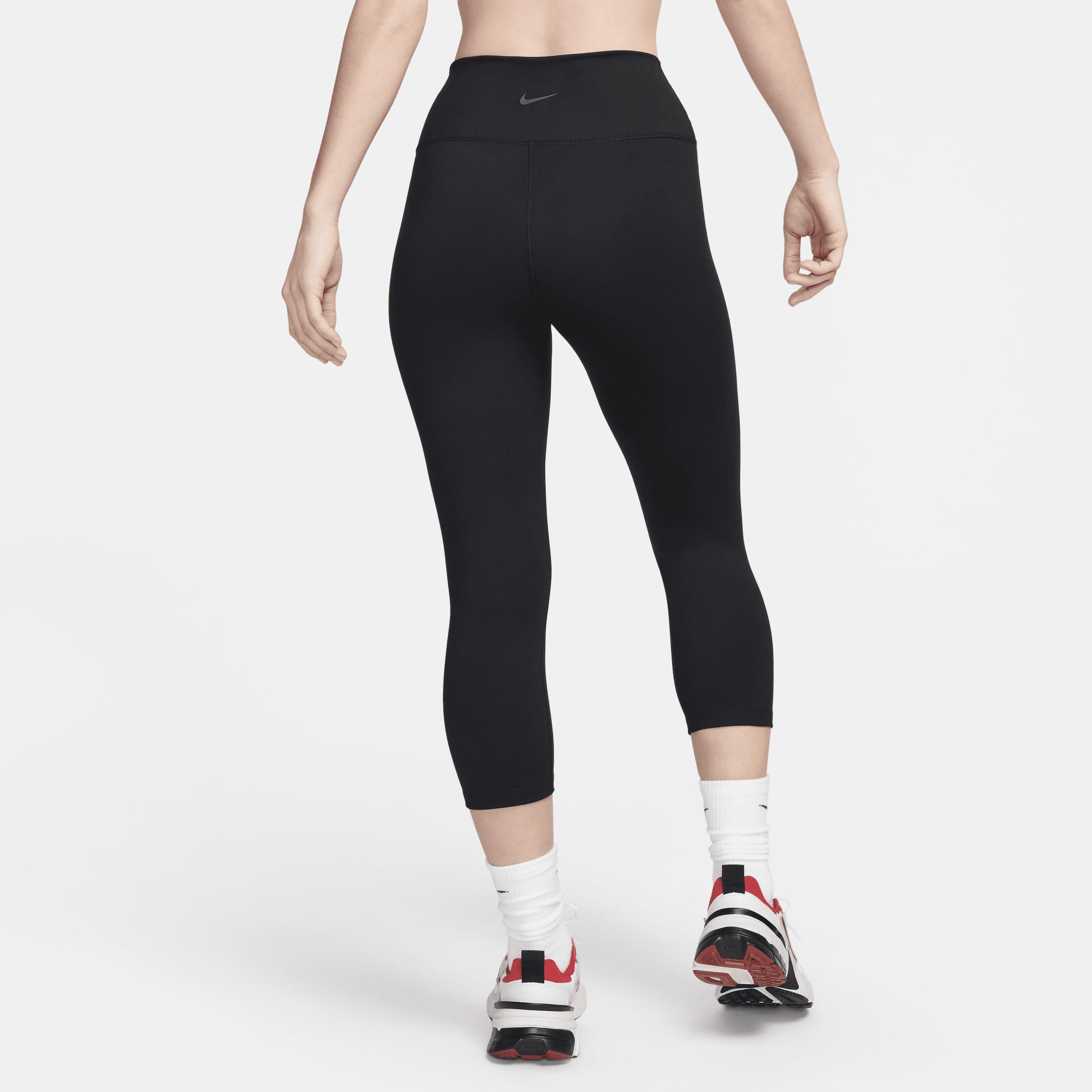 Nike Womens One High-Waisted Cropped-Length Leggings black Product Image