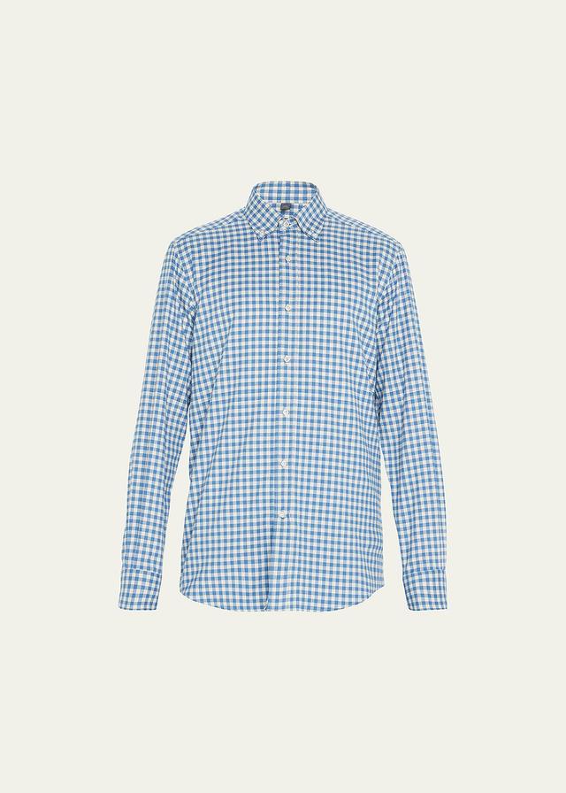 Mens Check-Print Flannel Sport Shirt Product Image