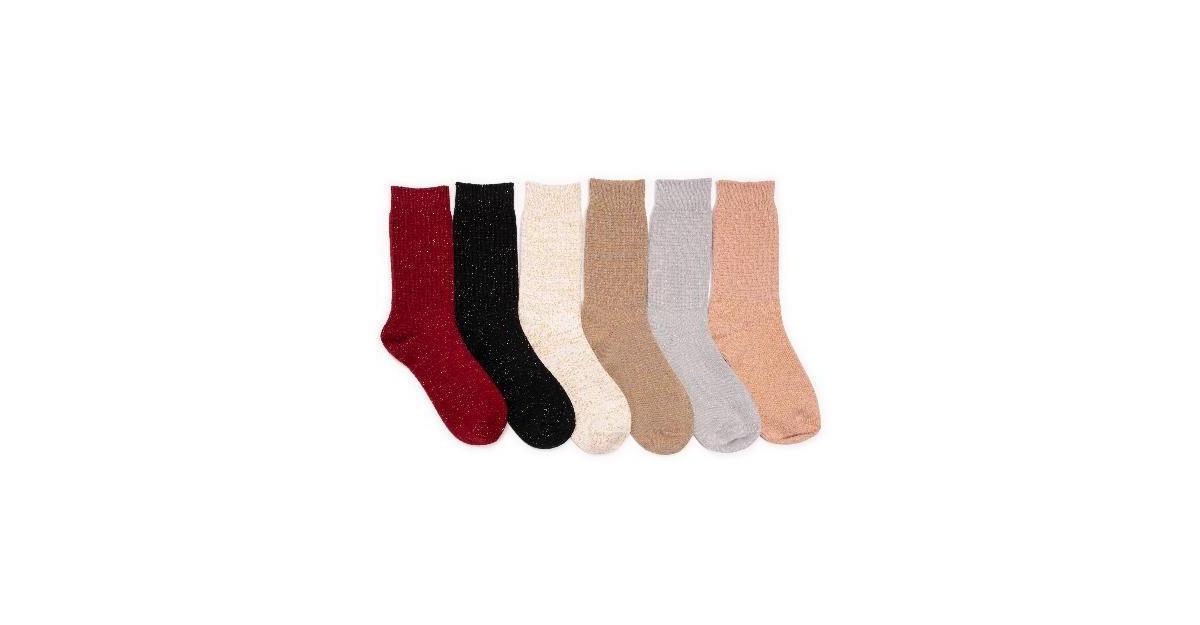 Womens MUK LUKS 6-Pack Dream Step Mini Crew Socks Set Product Image