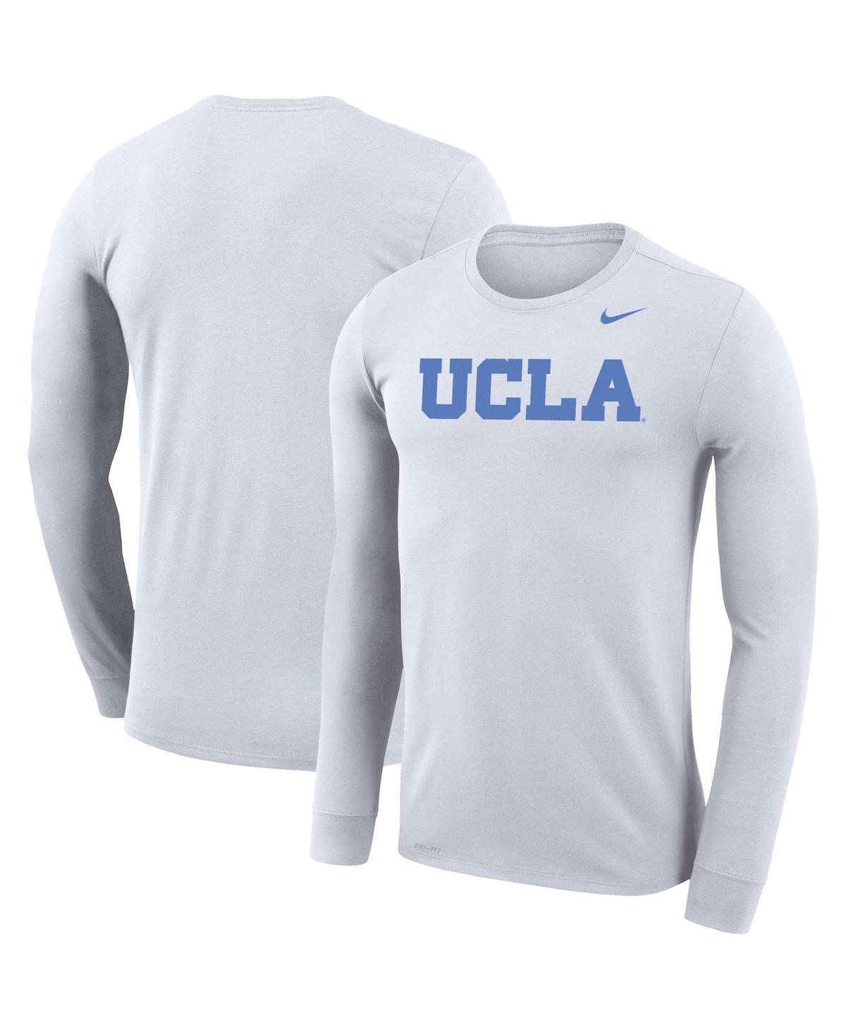 Mens Nike White Ucla Bruins School Wordmark Logo Performance Legend Long Sleeve T-shirt Product Image