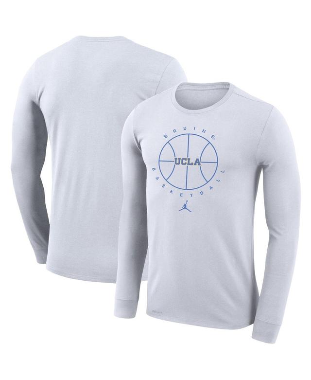 Mens Jordan Brand White UCLA Bruins Basketball Icon Legend Performance Long Sleeve T-Shirt Product Image