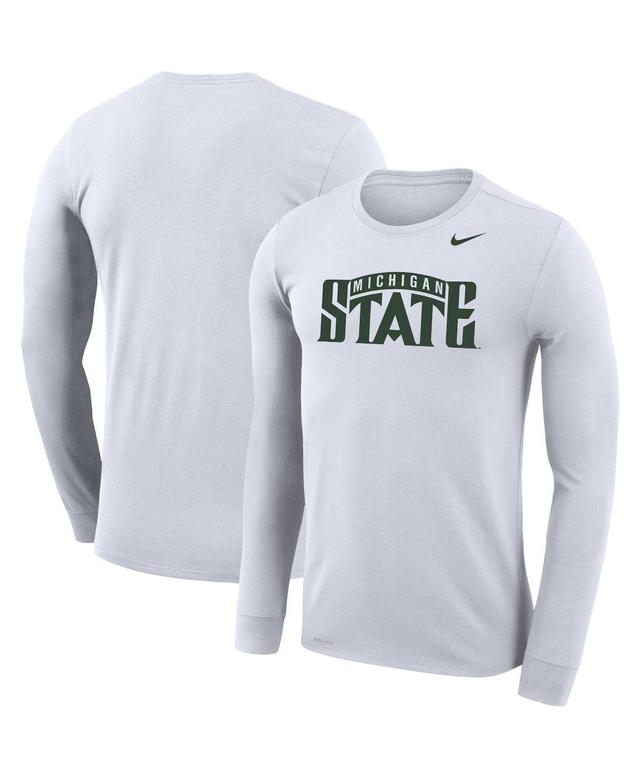 Mens Nike Michigan State Spartans School Wordmark Logo Performance Legend Long Sleeve T-Shirt Product Image