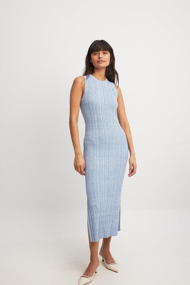 Knitted Ribbed Sleeveless Midi Dress Product Image