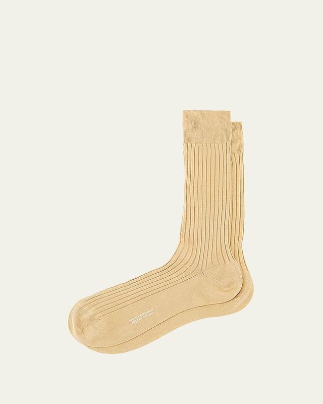 Mens Danvers Ribbed Cotton Mid-Calf Socks Product Image