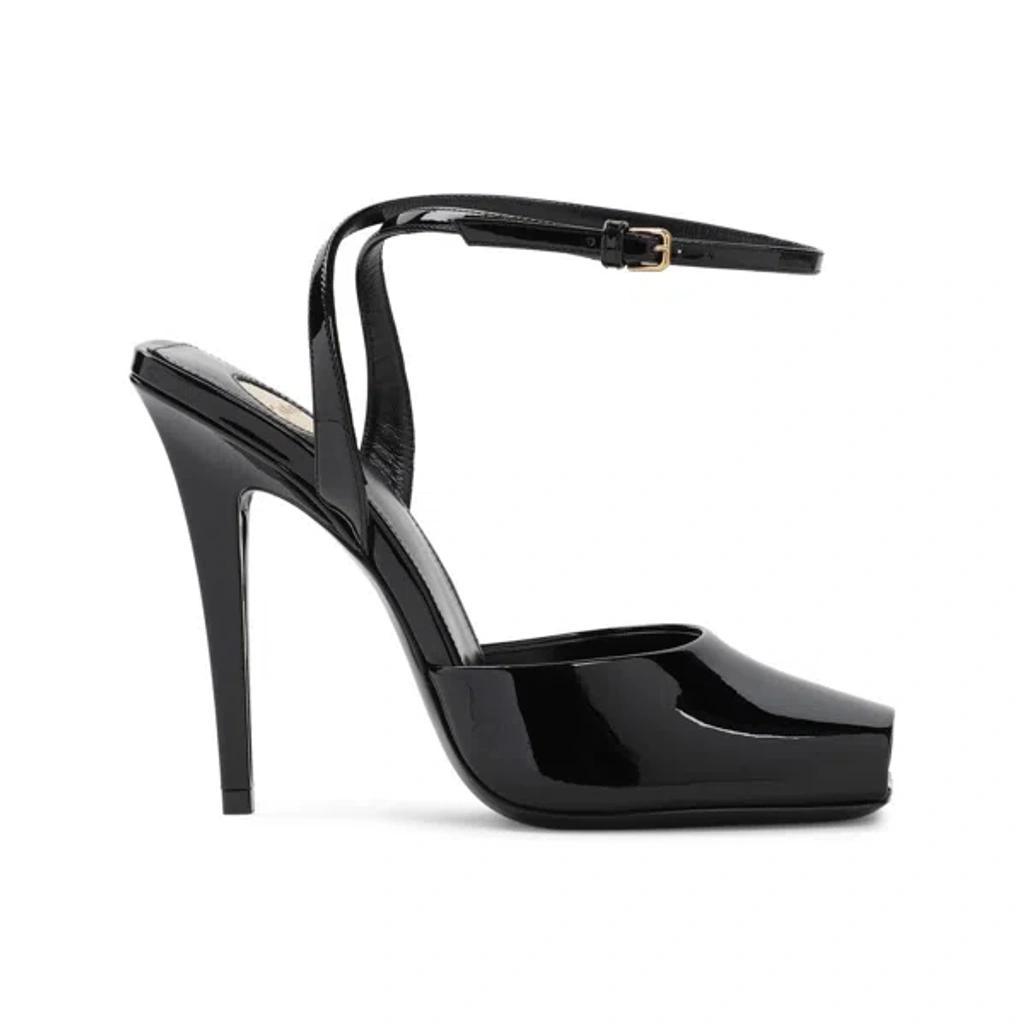 SAINT LAURENT Patent Leather Mules In Black Product Image