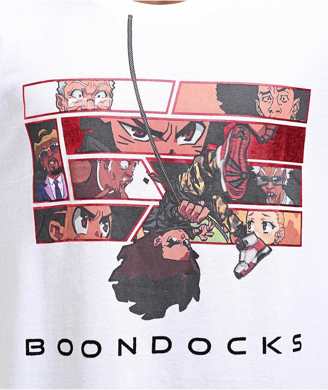 The Boondocks Upside Down White T-Shirt Product Image