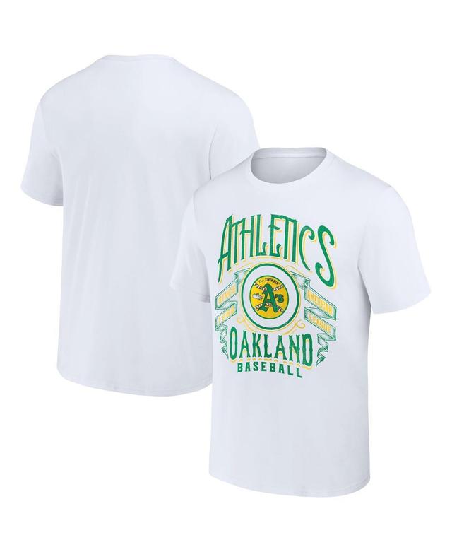 Mens Darius Rucker Collection by Fanatics White Oakland Athletics Distressed Rock T-shirt Product Image