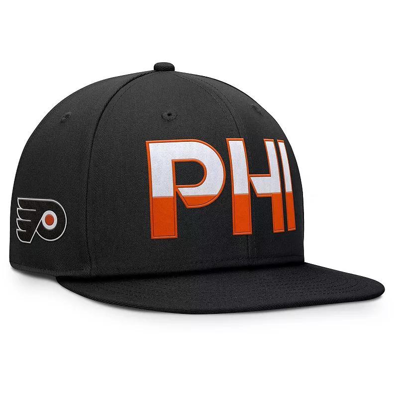 Mens Fanatics Black Philadelphia Flyers Authentic Pro Rink Snapback Hat Product Image