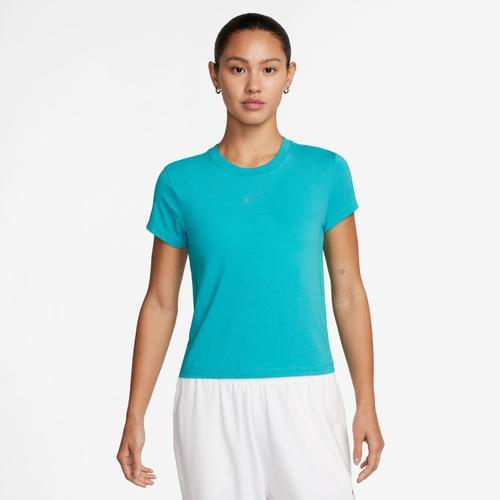 Nike Womens Nike Chill Knit Crop T-Shirt - Womens Dusty Cactus Product Image