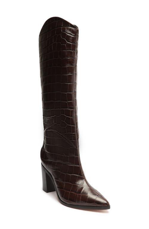 Schutz Maryana Pointed Toe Block Heel Knee High Boot Product Image