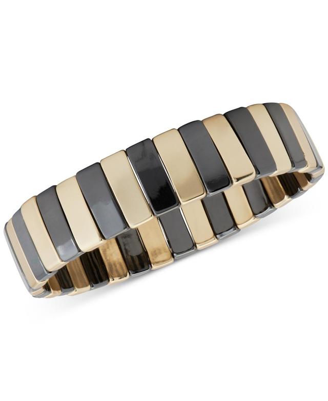 Lucky Brand Two-Tone Contrasting Bar Stretch Bracelet Product Image