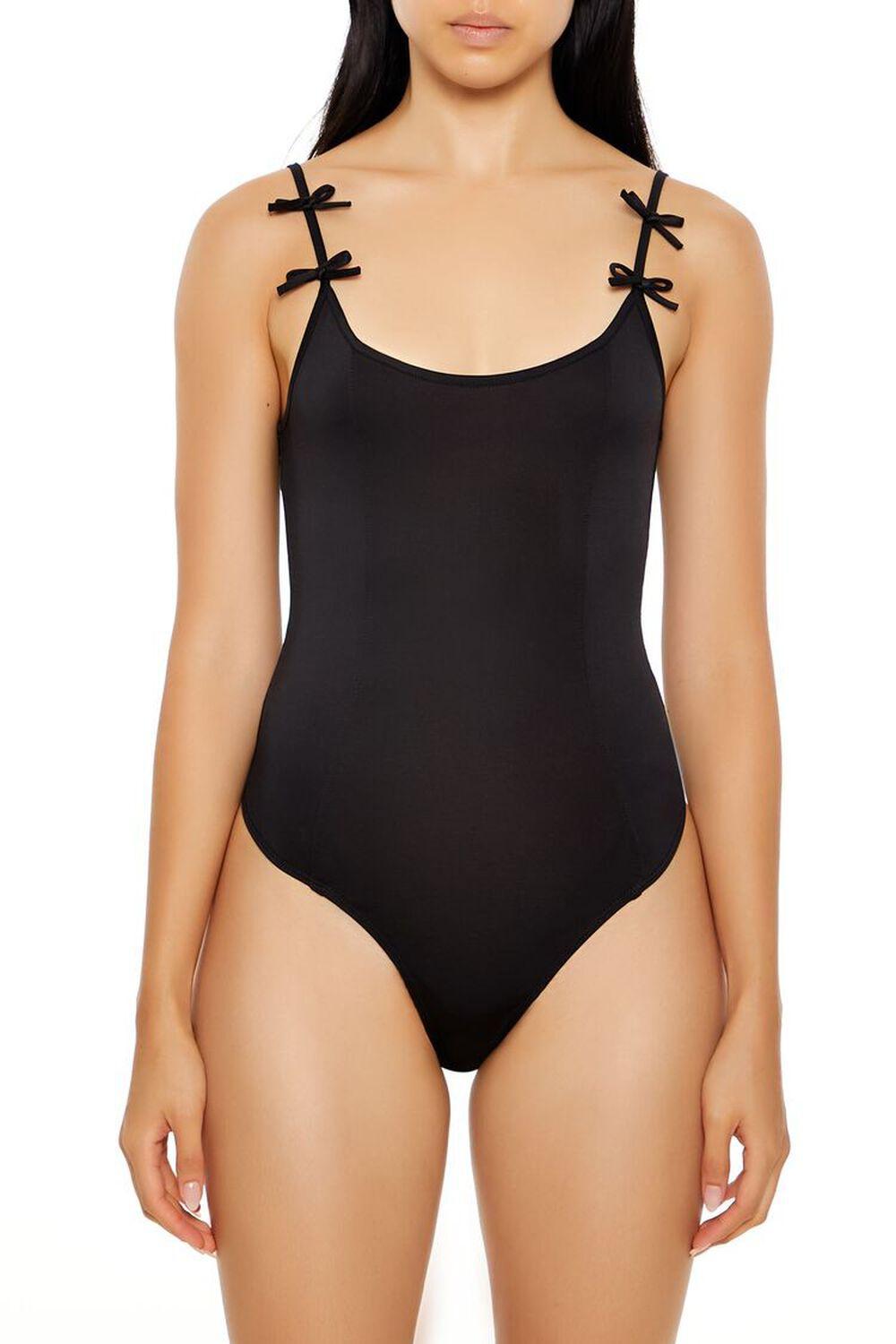 Bow Scoop Cami Bodysuit | Forever 21 Product Image