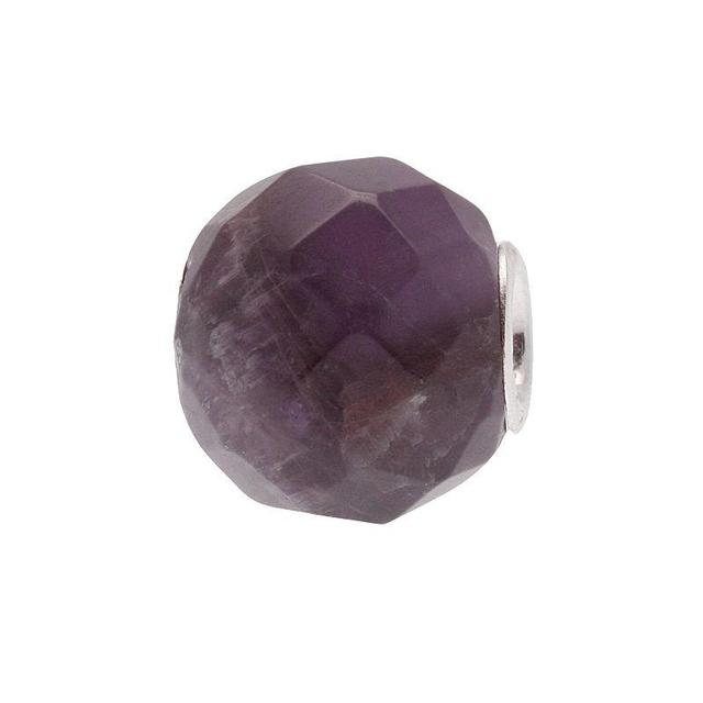 Individuality Beads Sterling Silver Multifaceted Glass Bead, Womens, Purple Product Image