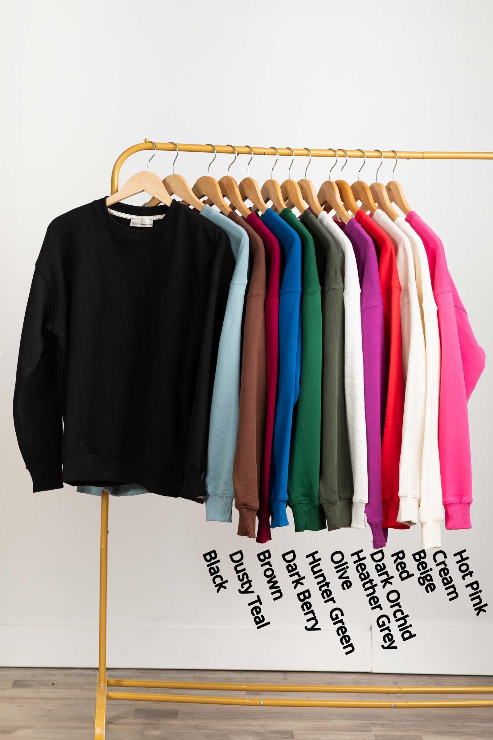 Fleece Round Neck Sweatshirt Product Image