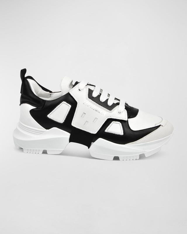 Mens Chunky Low-Top Leather Sneakers Product Image