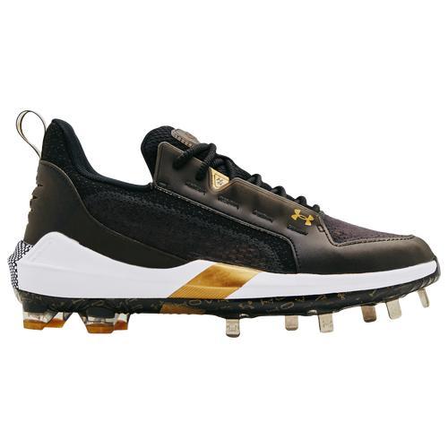 Under Armour Mens Harper 6 Low ST - Baseball Shoes Black/Black/Metallic Gold Product Image